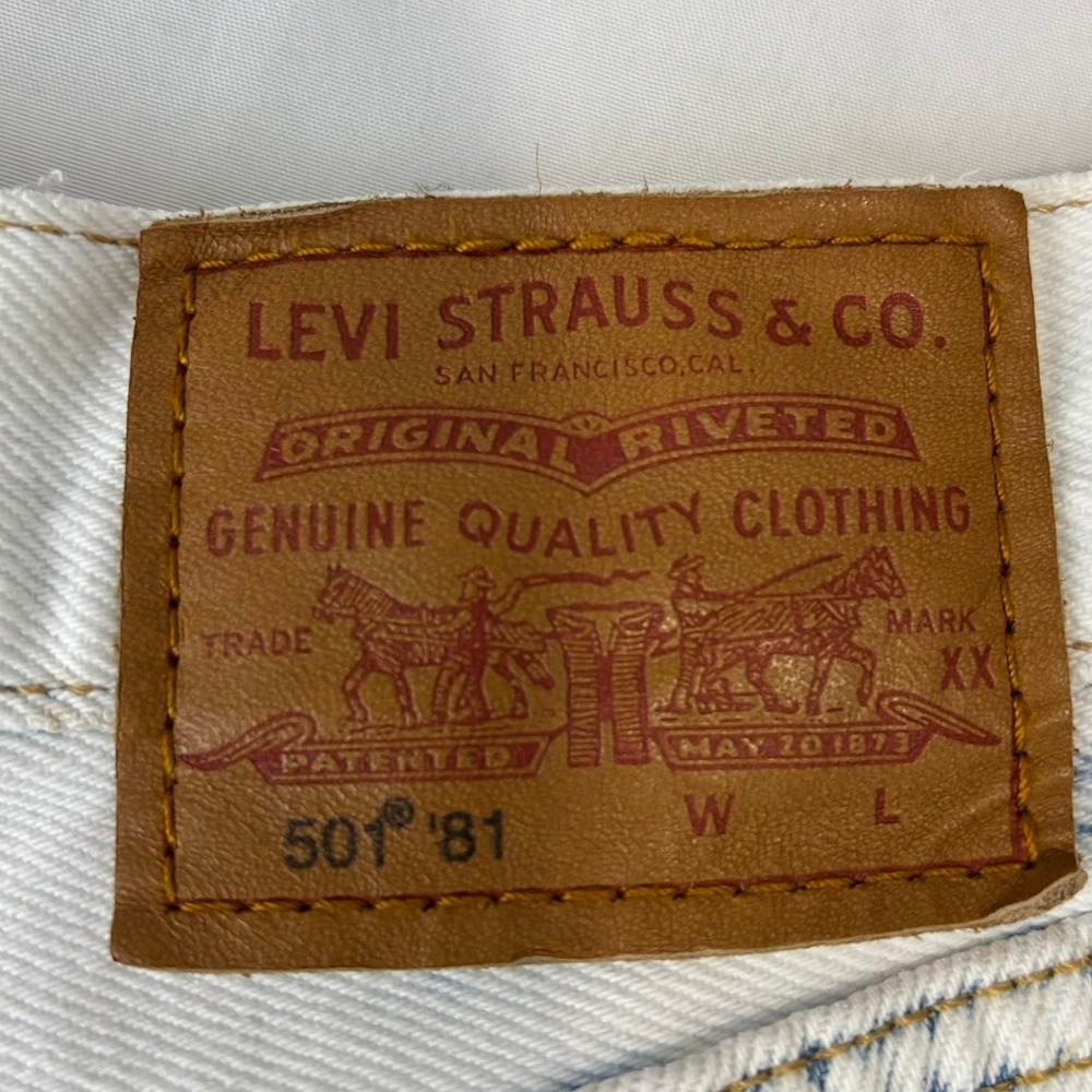 Levi's 501 '81 Jeans Women 26/29 Acid Wash Rare R-ONLY Blank Tab - Picture 6 of 11